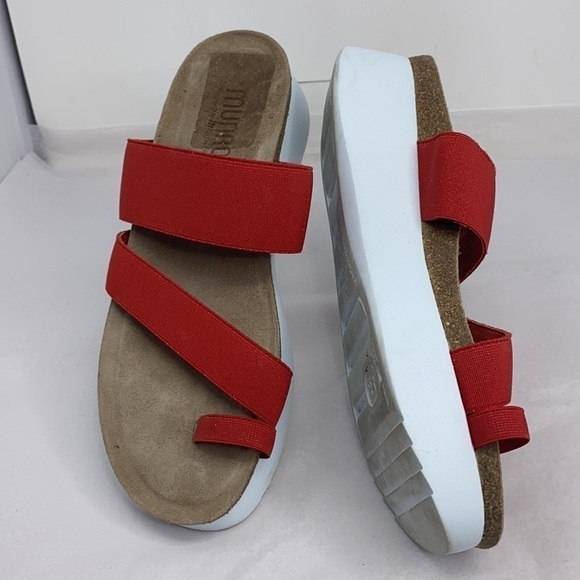 Munro Sz 8.5M Aries II Platform Red Sandals - Picture 2 of 6